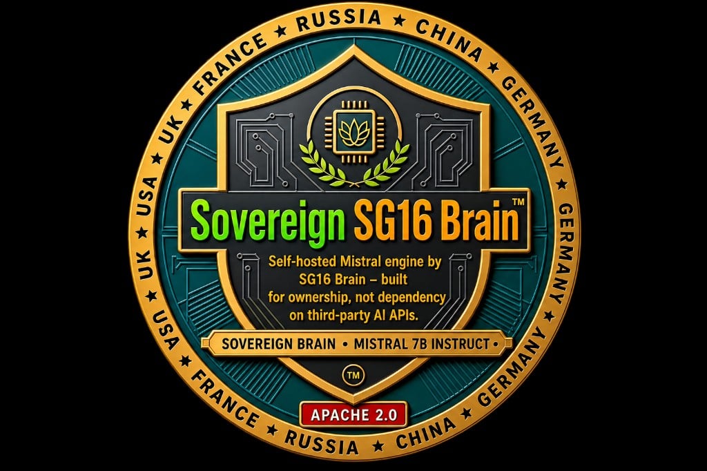 Sovereign SG16 Brain — Mistral 7B Instruct, Apache 2.0